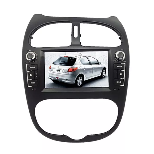 206 car multimedia android 7 - مانیتور فابریک اندروید ۷ اینچ‌ ولوم دار پژو ۲۰۶